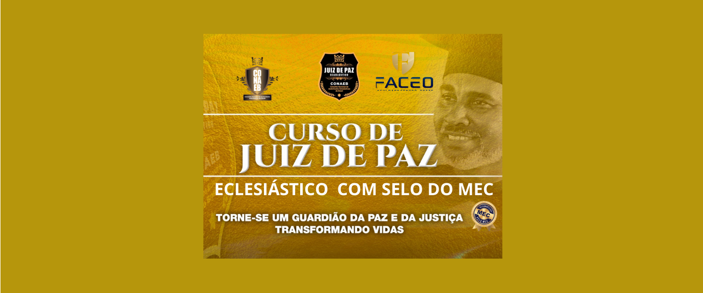Curso de Juiz de Paz Eclesiastico pelo MEC